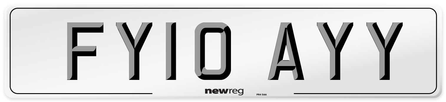 FY10 AYY Number Plate from New Reg